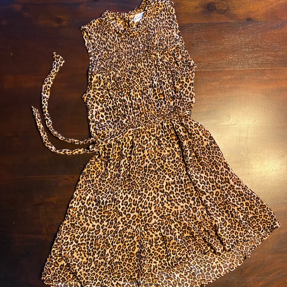 Ten sixty Sherman girls size medium leopard print dress